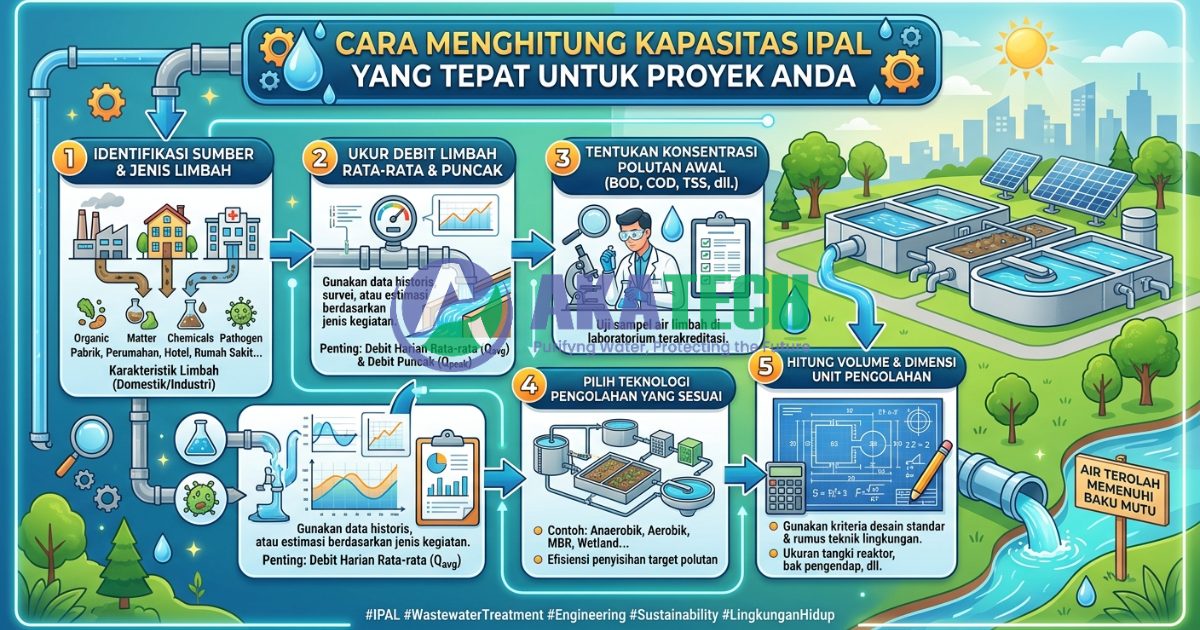Cara Menghitung Kapasitas IPAL yang Tepat untuk Proyek Anda Kontraktor vendor IPAL STP WTP RO Clarifier MBR Biofilter Bioclear septic tank PT Akatech Biotama