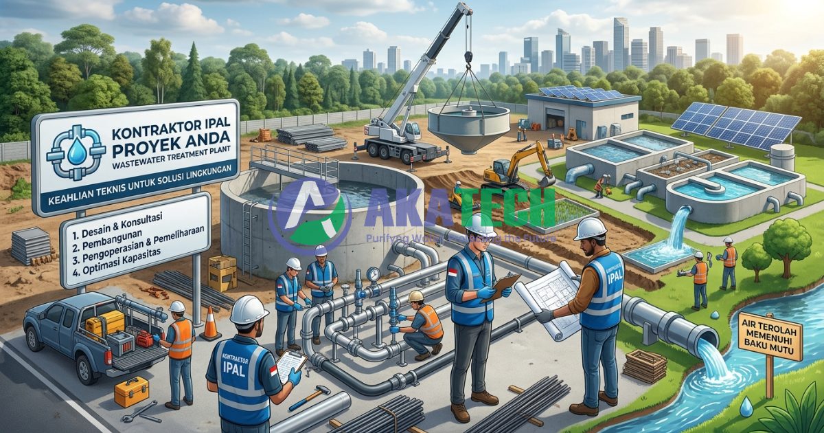 Ciri-Ciri Kontraktor IPAL Terpercaya yang Wajib Anda Ketahui Kontraktor vendor IPAL STP WTP RO Clarifier MBR Biofilter Bioclear septic tank PT Akatech Biotama