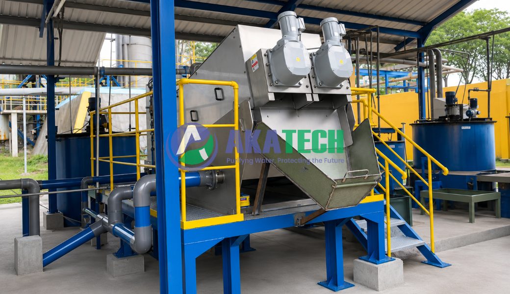Multi-Plate Screw Press merupakan teknologi generasi baru dalam proses pengeringan lumpur. Operasional yang continue dan low energy consumption menjadikan screw press banyak dipilih. Kontraktor vendor IPAL STP WTP RO Clarifier MBR Biofilter Bioclear septic tank PT Akatech Biotama